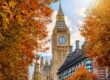 Elizabeth Tower, London, in autumn.
