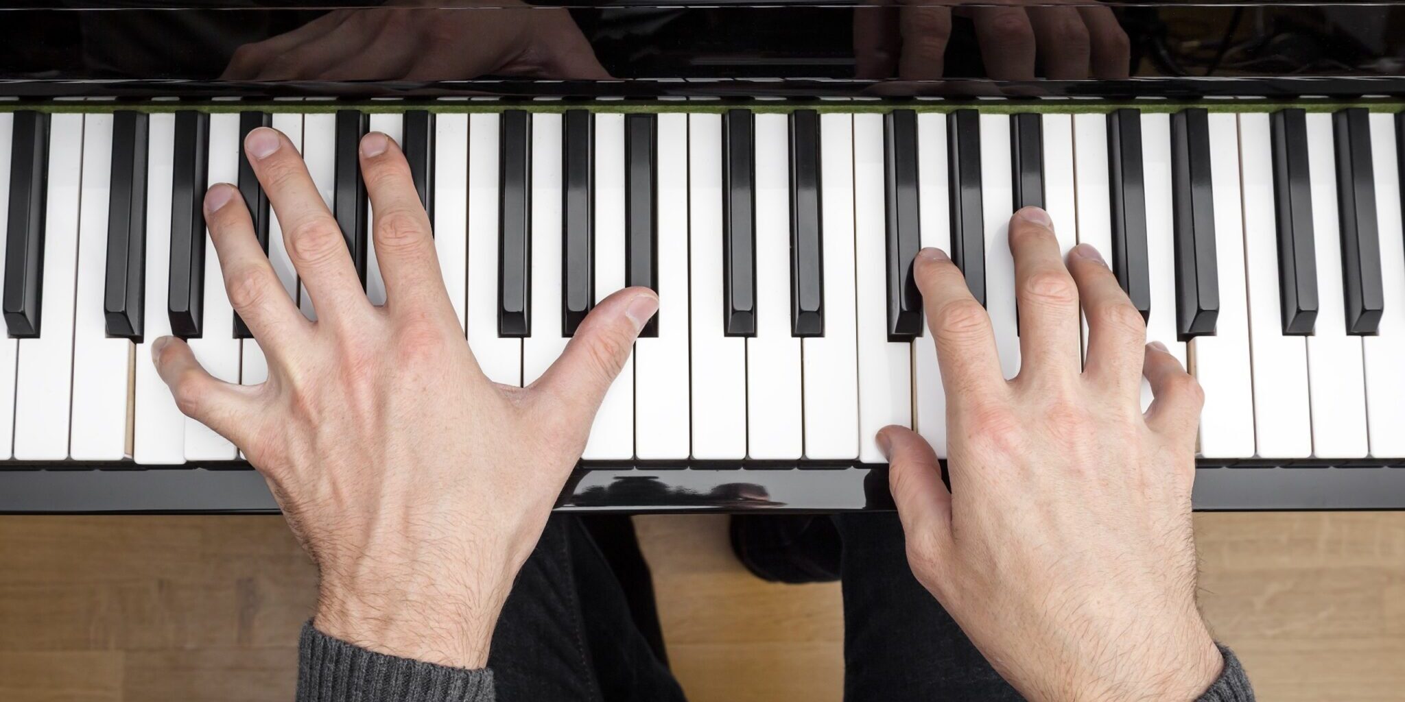 A person playing a piano.